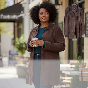 3x EUC BGSD Women Anna Suede Leather Car Coat